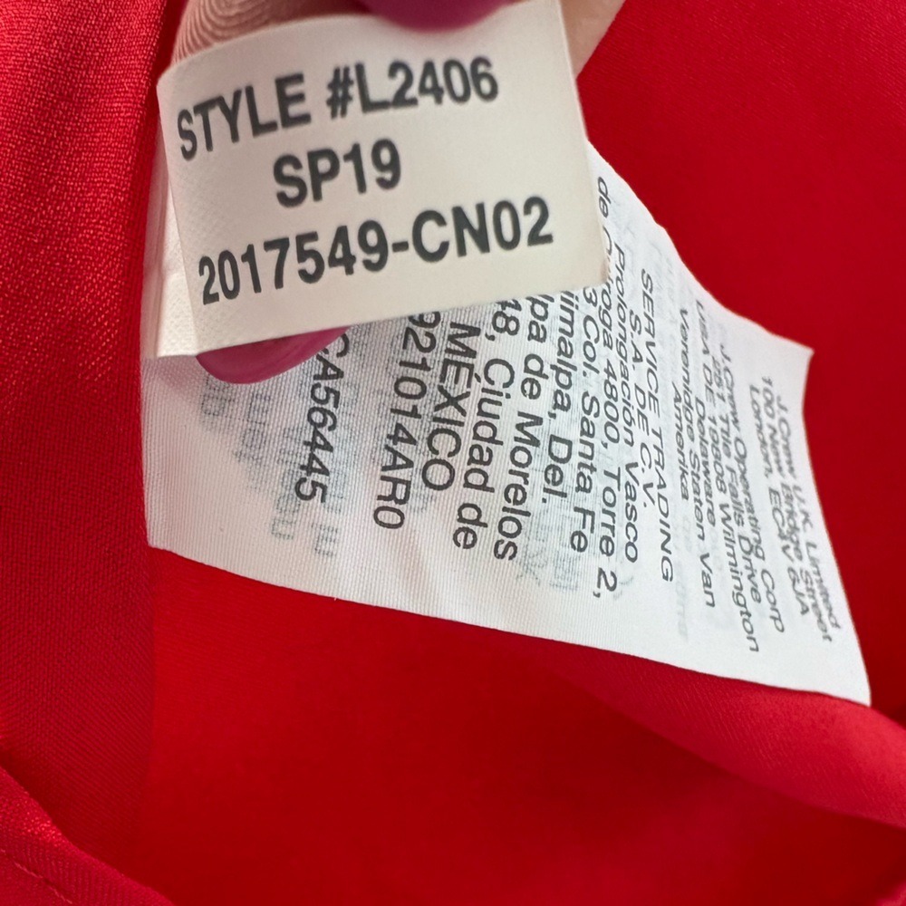 Madewell Red Floral Sleeveless VNeck Ruffle Lined Summer Dress Size 16 - Picture 6 of 10